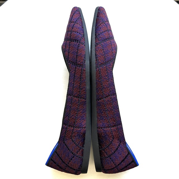 ROTHY’S: “The Point” in Cranberry Plaid, Size 9.5 NIB - Picture 4 of 14